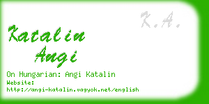 katalin angi business card